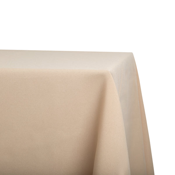 108 x 156 inch King Rectangular Tablecloth Champagne Polyester | 8' King Table Drape