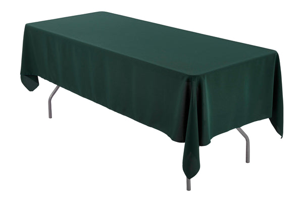 60 x 144 inch Rectangular Tablecloth Hunter Green Polyester