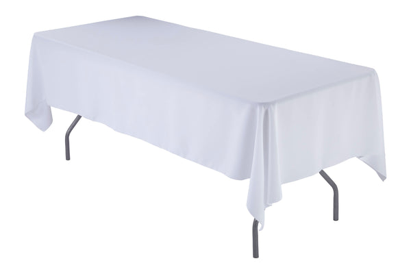 60 x 108 inch Rectangular Tablecloth White Polyester